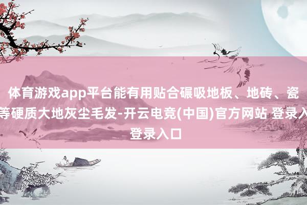 体育游戏app平台能有用贴合碾吸地板、地砖、瓷砖等硬质大地灰尘毛发-开云电竞(中国)官方网站 登录入口